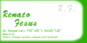 renato fesus business card